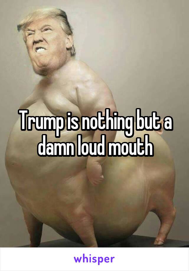 Trump is nothing but a damn loud mouth