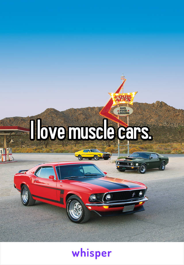 I love muscle cars. 