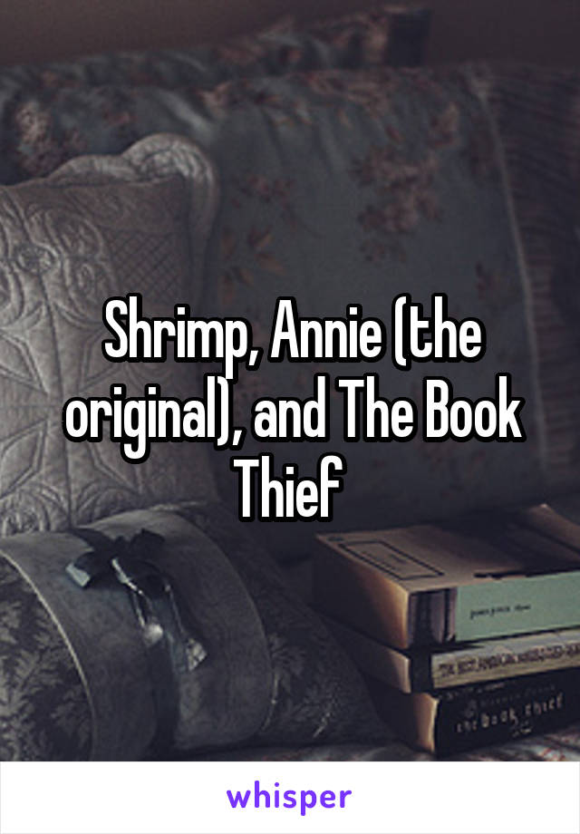 Shrimp, Annie (the original), and The Book Thief 