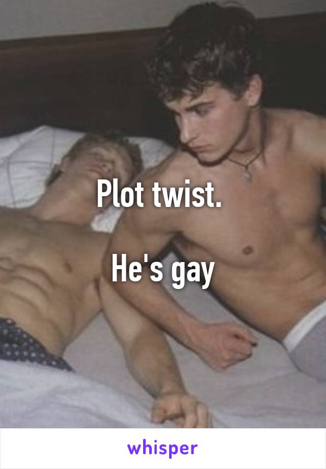 Plot twist. 

He's gay