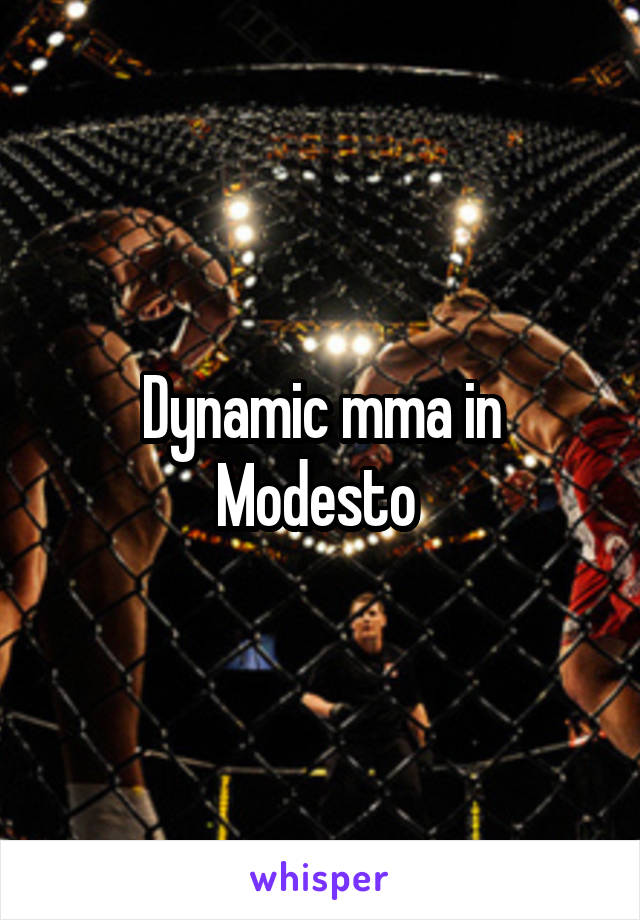 Dynamic mma in Modesto 