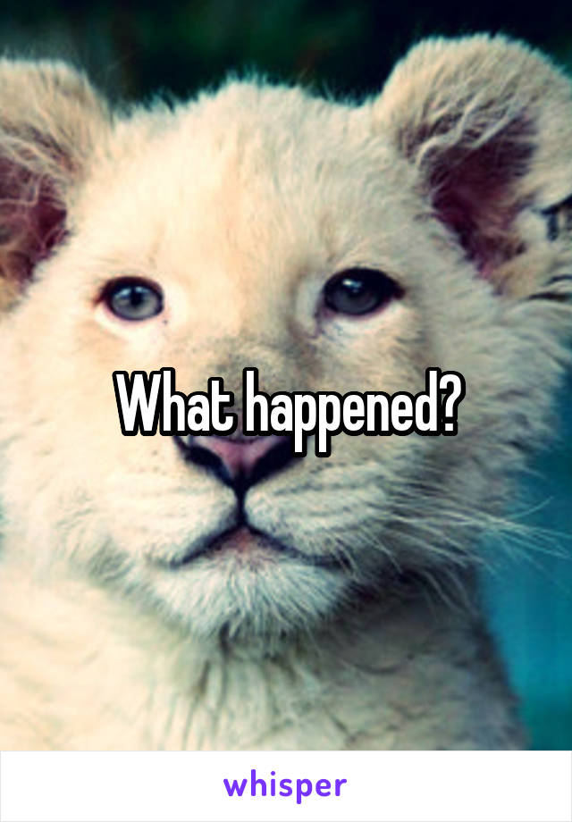 What happened?