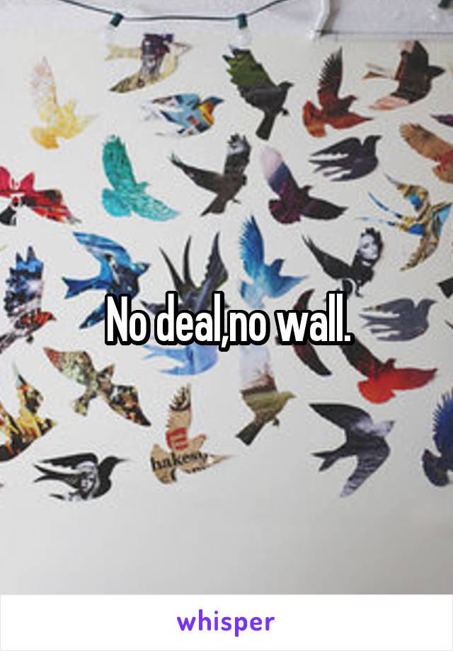 No deal,no wall.