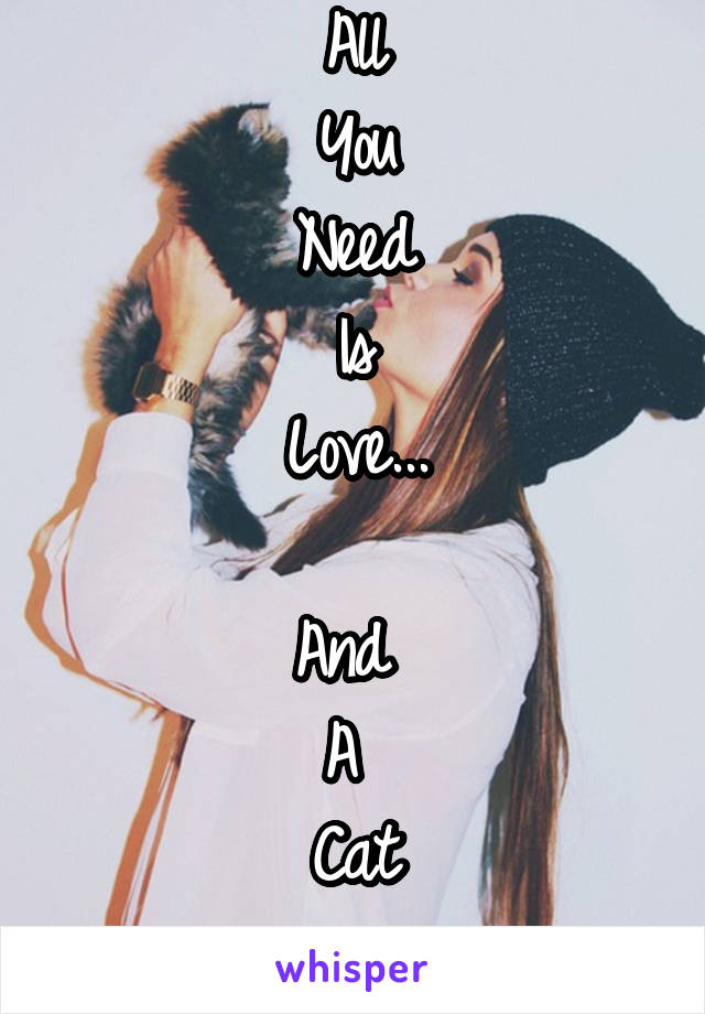 All
You
Need
Is
Love...

And 
A 
Cat
