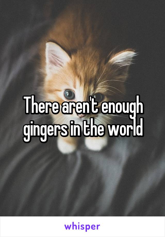 There aren't enough gingers in the world