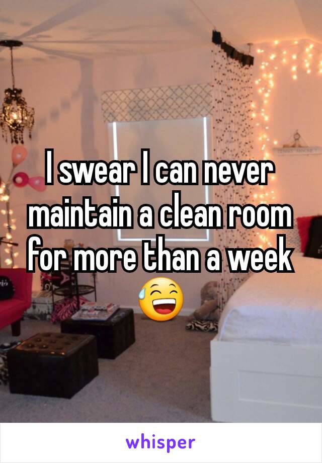 I swear I can never maintain a clean room for more than a week 😅