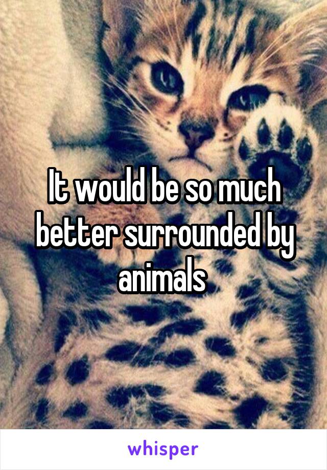 It would be so much better surrounded by animals 