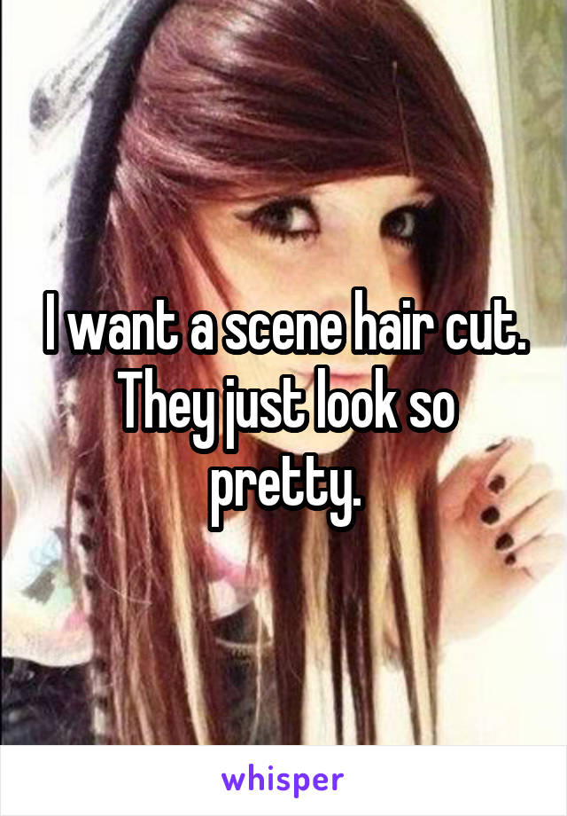 I want a scene hair cut. They just look so pretty.