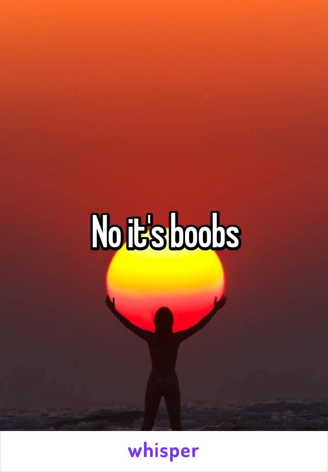 No it's boobs