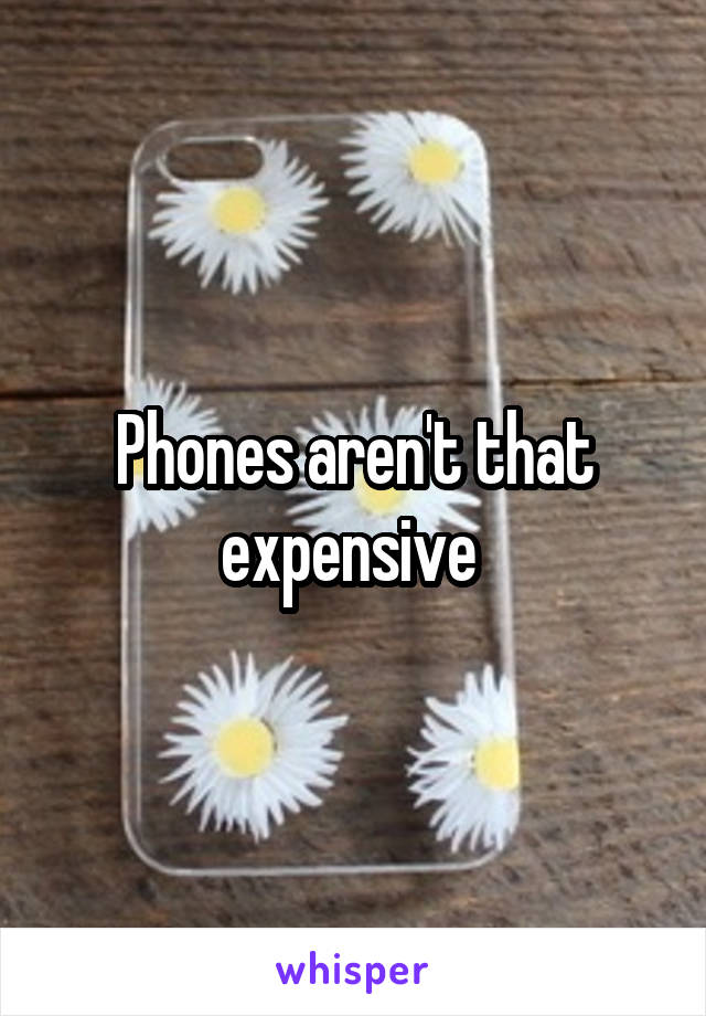 Phones aren't that expensive 