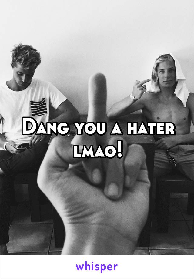 Dang you a hater lmao!