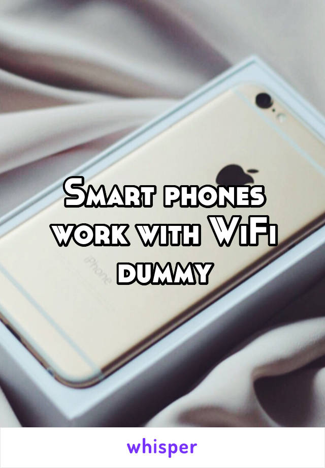 Smart phones work with WiFi dummy