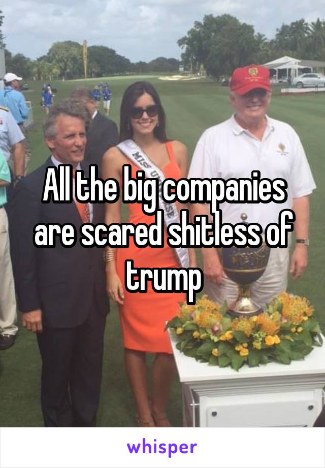 All the big companies are scared shitless of trump