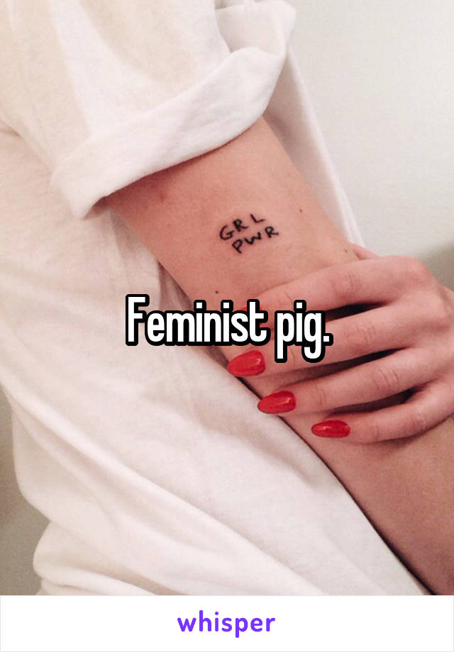 Feminist pig.