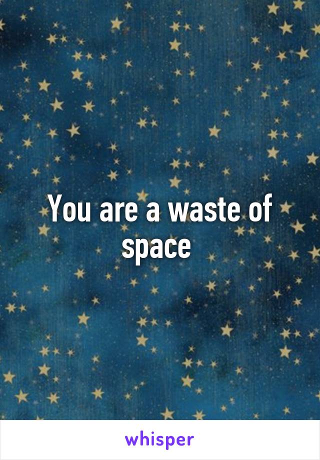 You are a waste of space 
