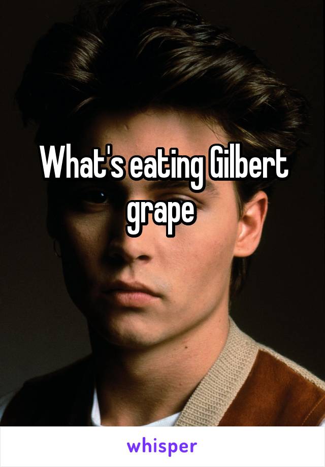 What's eating Gilbert grape 

