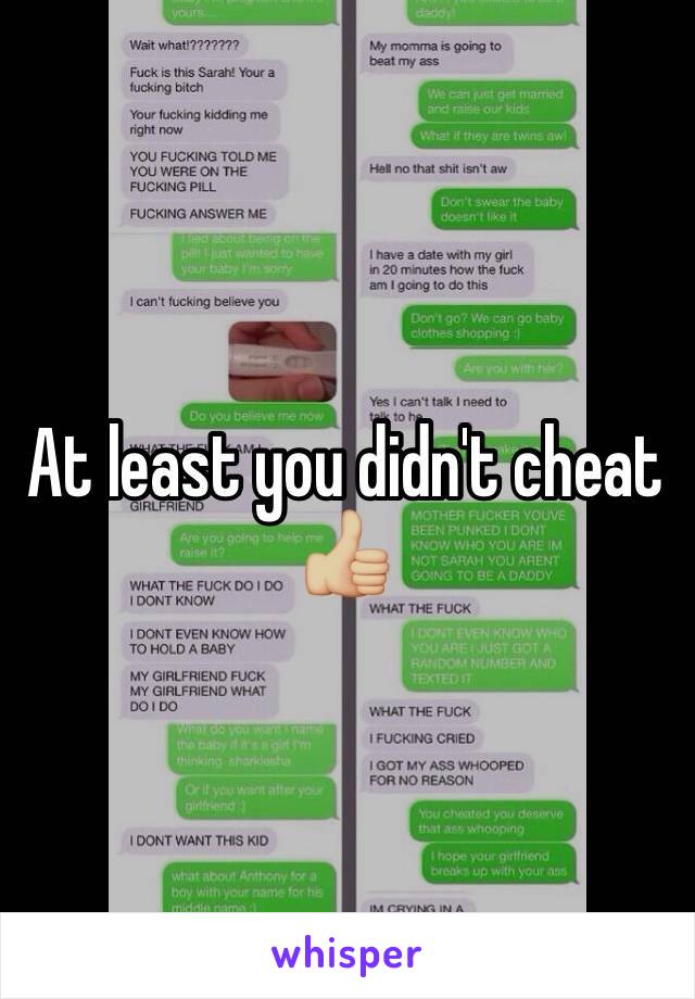 At least you didn't cheat 👍🏼