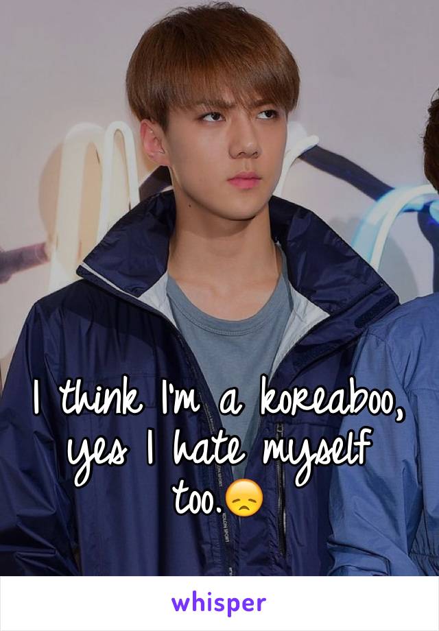 I think I'm a koreaboo, yes I hate myself too.😞