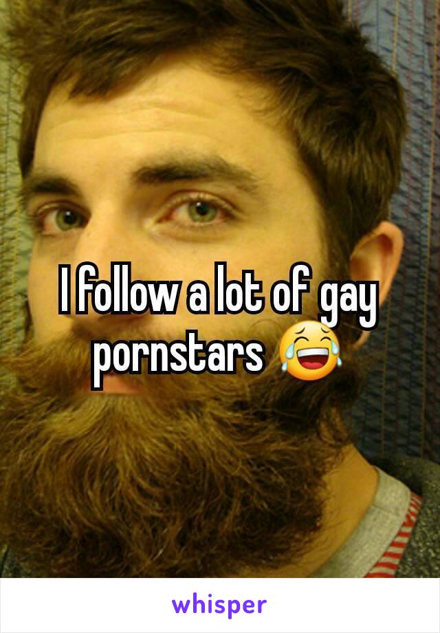 I follow a lot of gay pornstars 😂