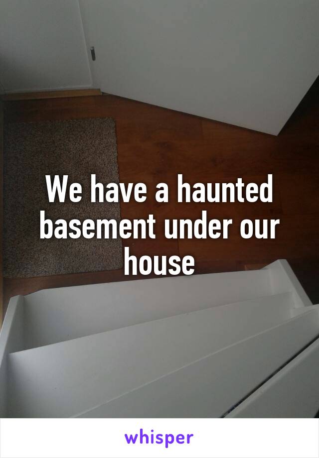 We have a haunted basement under our house