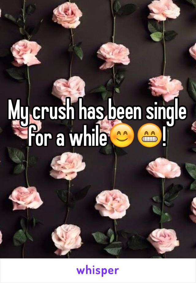 My crush has been single for a while😊😁!