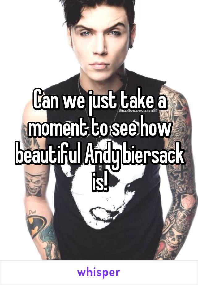 Can we just take a moment to see how beautiful Andy biersack is!