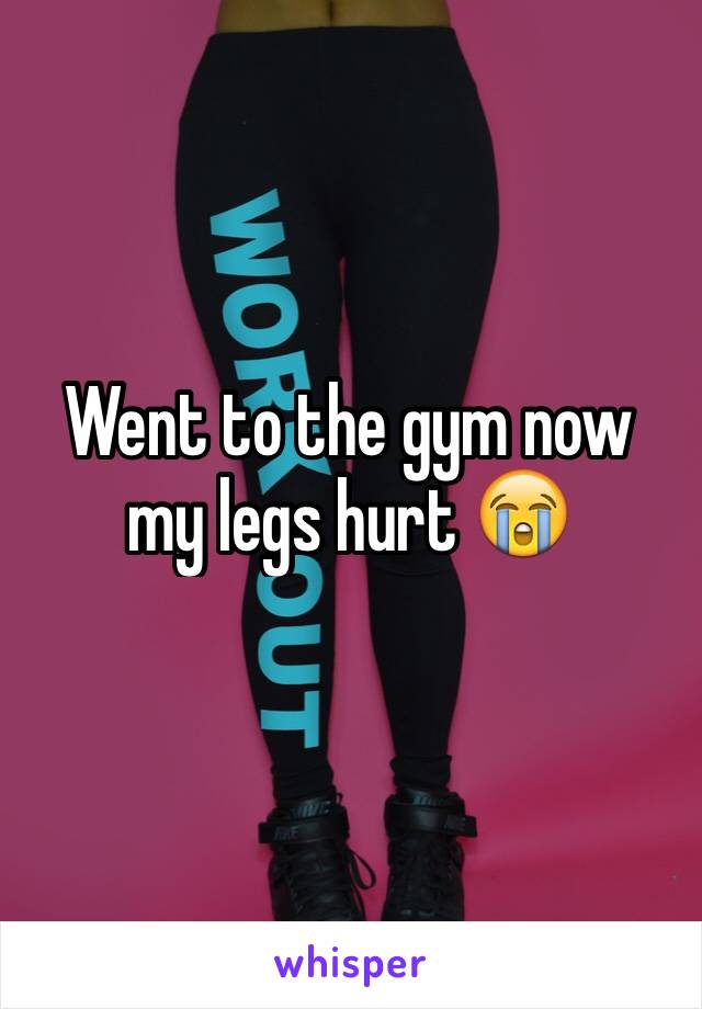 Went to the gym now my legs hurt 😭