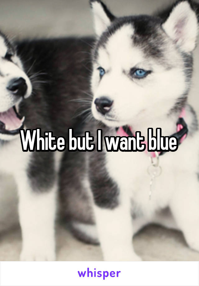 White but I want blue 