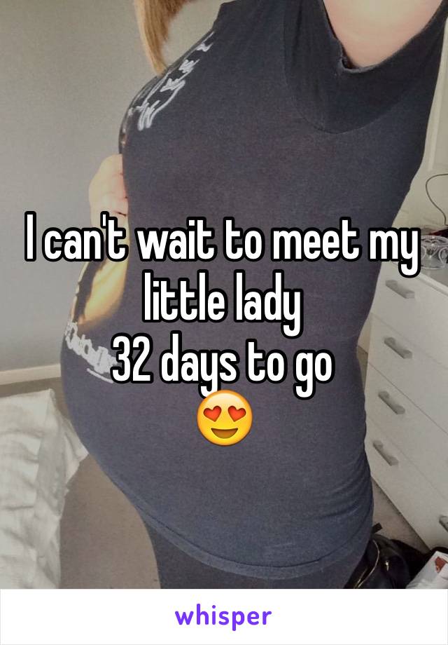 I can't wait to meet my little lady
32 days to go
😍