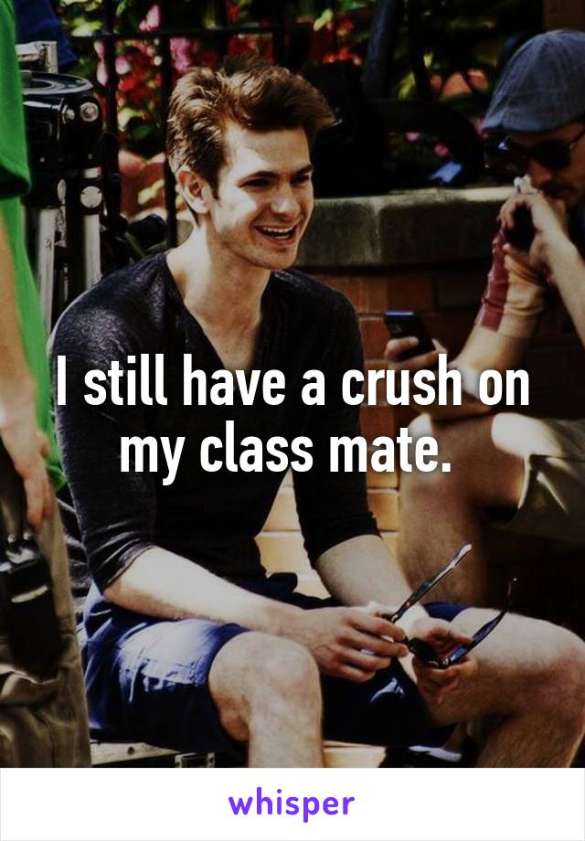 I still have a crush on my class mate. 