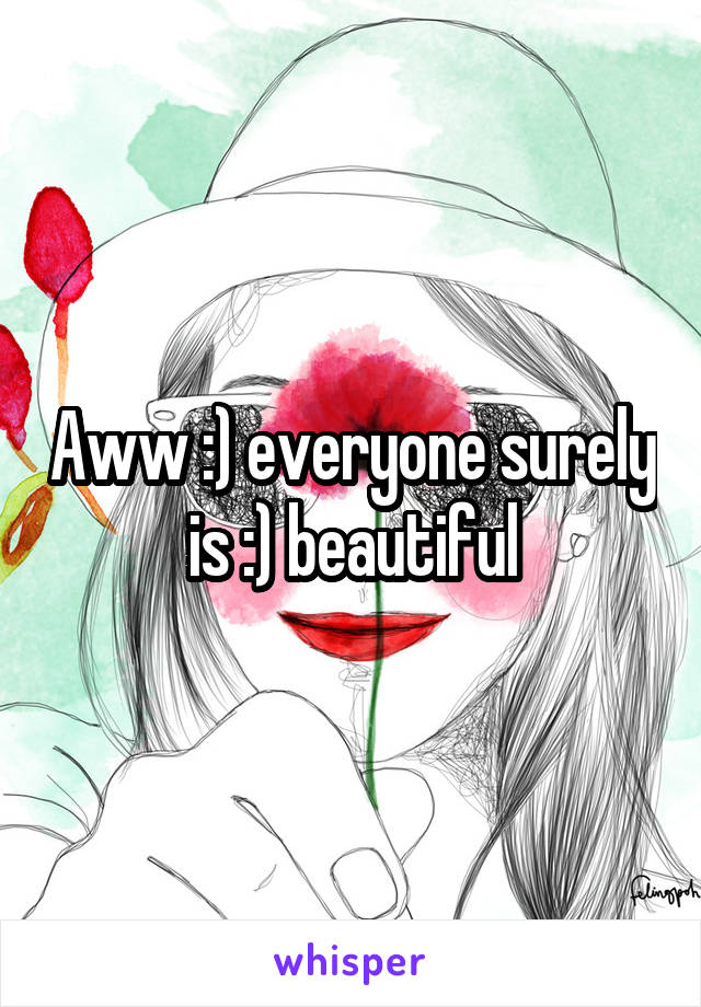 Aww :) everyone surely is :) beautiful