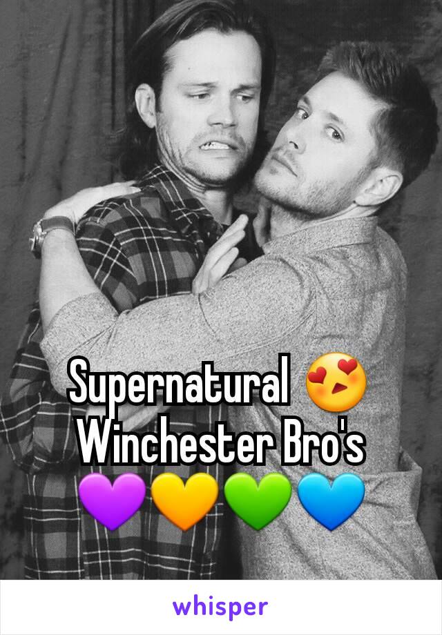 Supernatural 😍
Winchester Bro's 💜💛💚💙