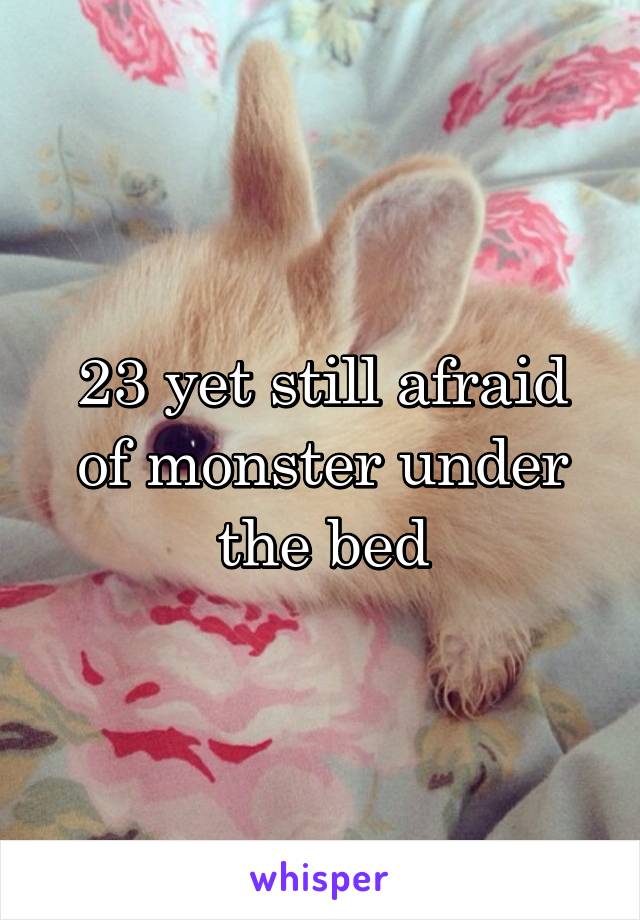 23 yet still afraid of monster under the bed