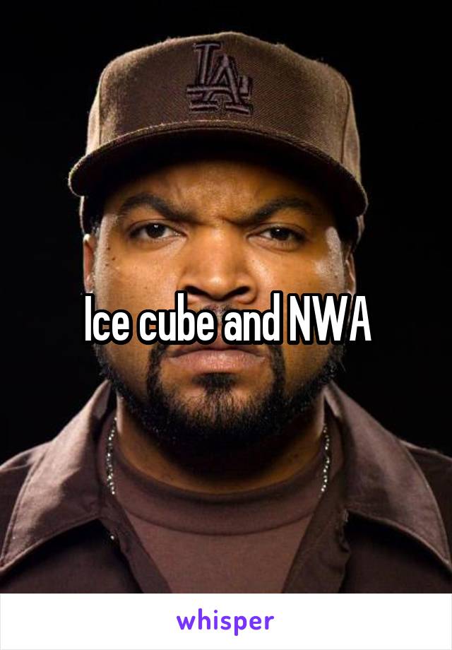 Ice cube and NWA