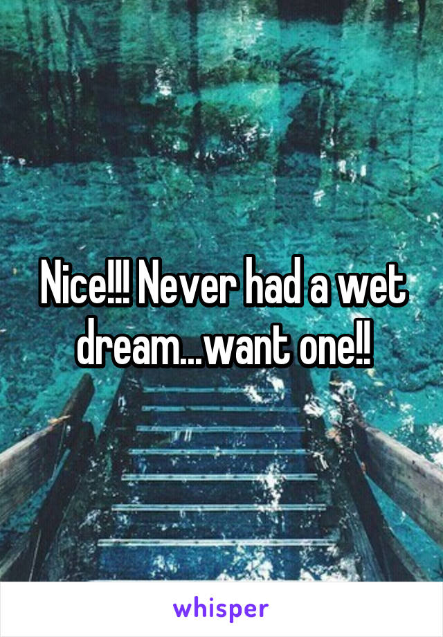 Nice!!! Never had a wet dream...want one!!