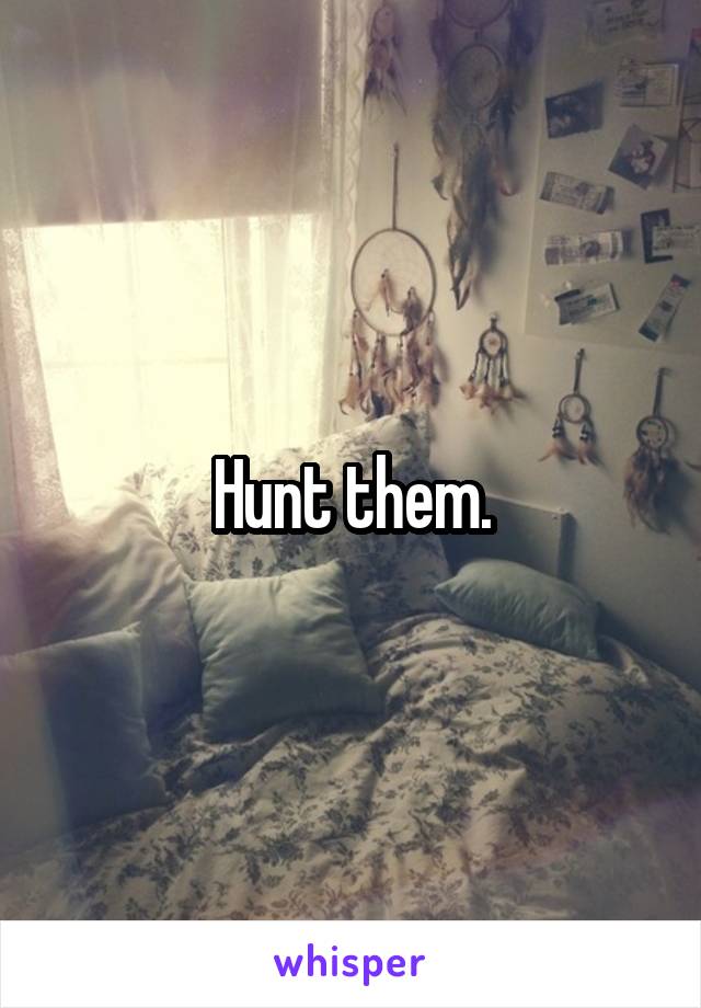 Hunt them.