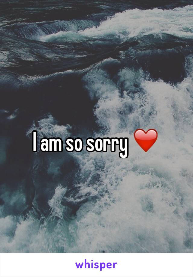 I am so sorry ❤️
