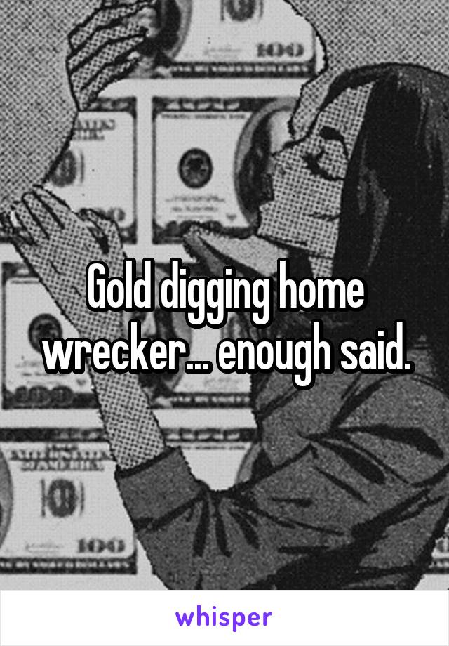 Gold digging home wrecker... enough said.