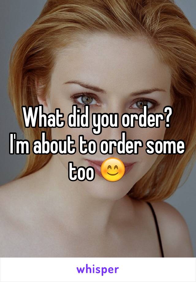 What did you order?
I'm about to order some too 😊