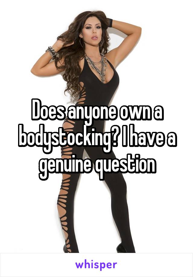 Does anyone own a bodystocking? I have a genuine question