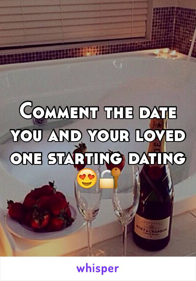 Comment the date you and your loved one starting dating 😍🔐