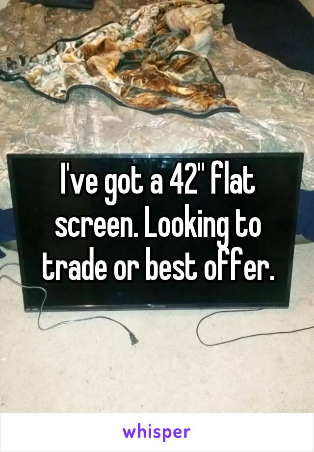 I've got a 42" flat screen. Looking to trade or best offer.