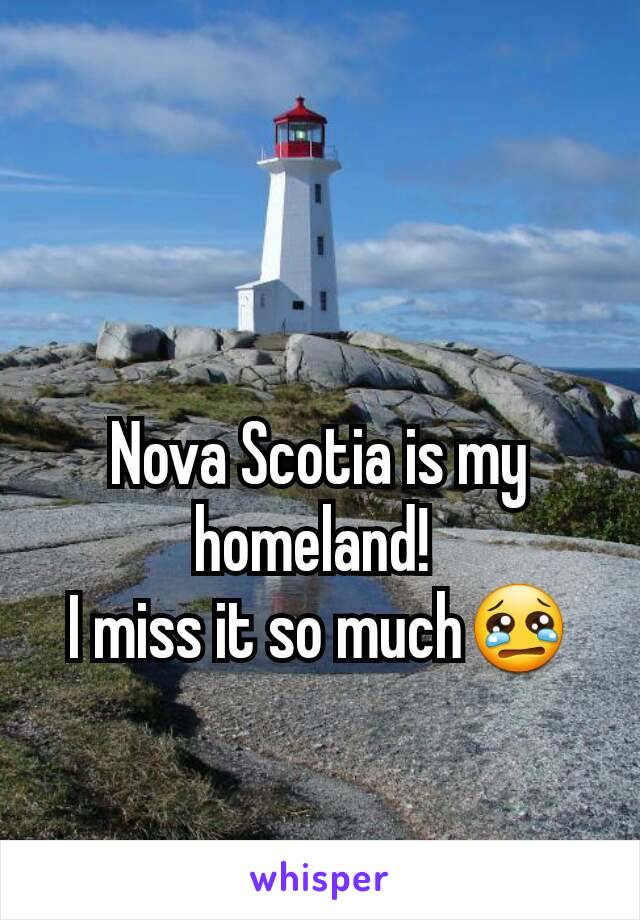 Nova Scotia is my homeland! 
I miss it so much😢
