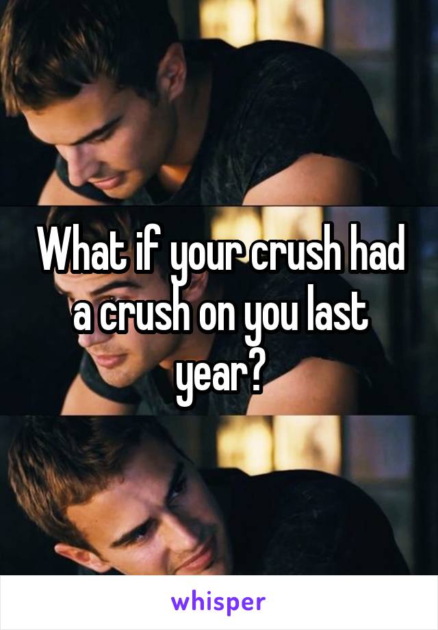 What if your crush had a crush on you last year?