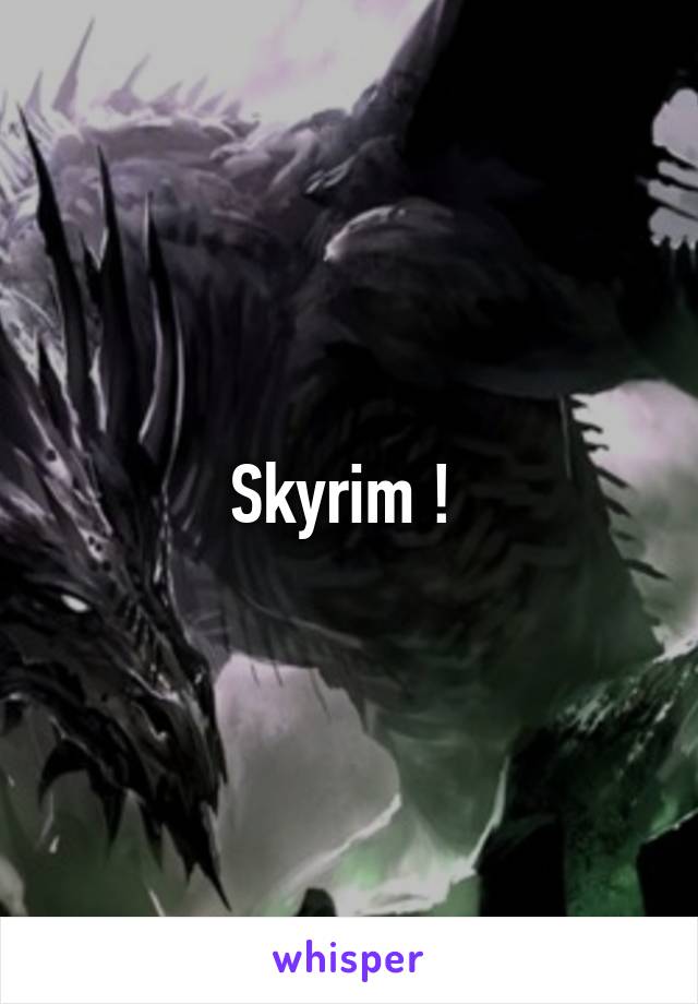 Skyrim ! 