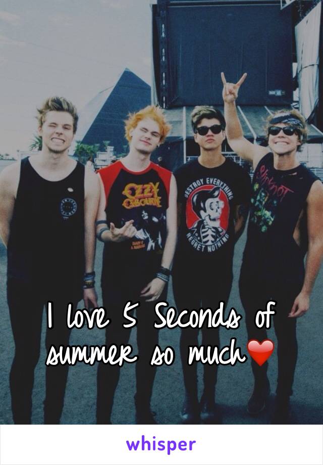 I love 5 Seconds of summer so much❤️