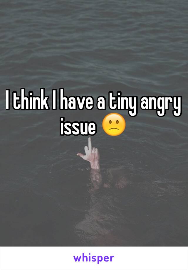 I think I have a tiny angry issue 🙁