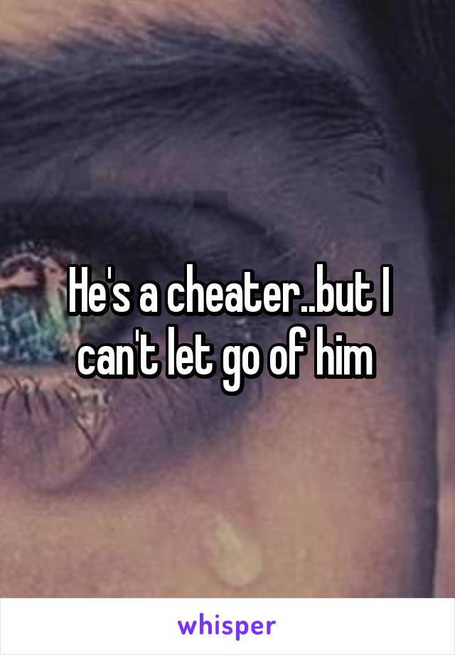 He's a cheater..but I can't let go of him 