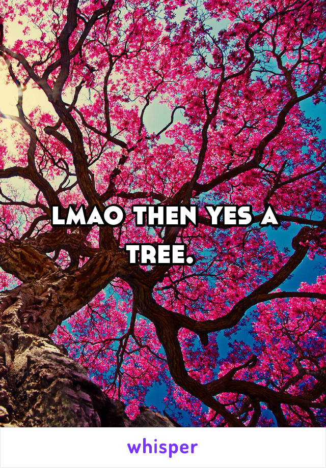 lmao then yes a tree. 