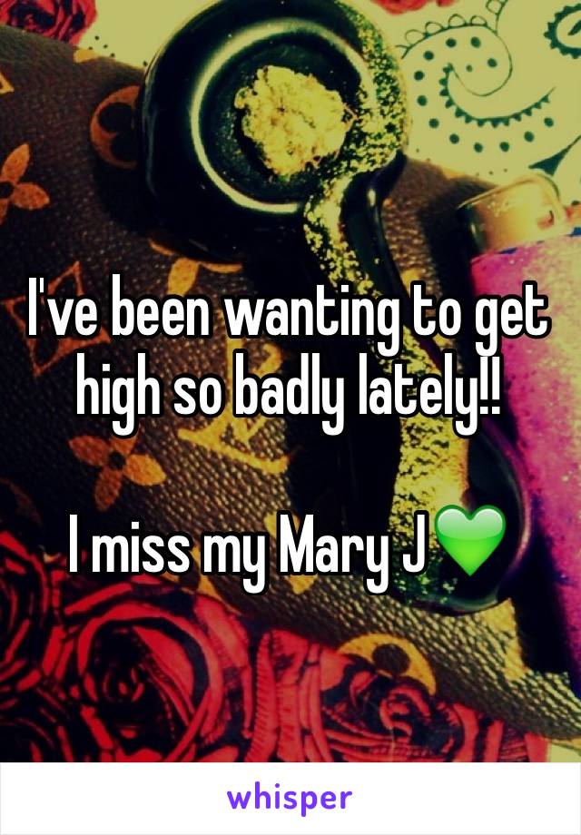 I've been wanting to get high so badly lately!!

I miss my Mary J💚